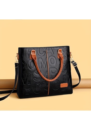 Bayan İçin Trendy Harf Kabartmalı Çanta