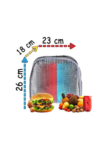 Sıcak, Soğuk Isı Yalıtımlı Termal Termoslu Yemek, Mama, Beslenme, Gıda İçin Askılı Taşıma Çantası Siyah Puantiye Siyah