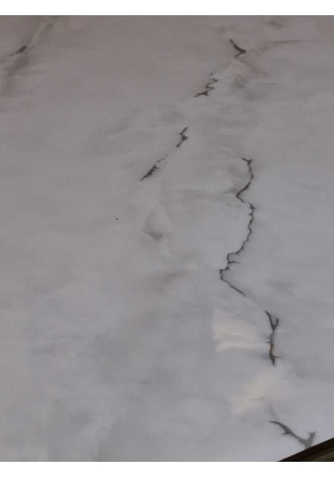 Kalın Pvc Masa Koruyucu 1.2 Mm Mika Örtü, 80 Cm En, Mermer Desen Gümüş