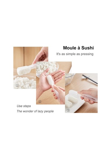 Pxcl 2 Adet Suşi Kalıbı, Mutfak Bento Suşi Onigiri Kalıp Aracı Ka Şeffaf