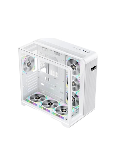 Ontech - 1st Player Rt7 Beyaz Dıgıtal 850w 80+ Gold Full Modüler 4x12cm Argb 3 Taraflı Temperli Cam