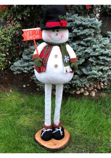 Yeni Yıl Si Uzayan Kardan Adam 75-100Cm Uzar Kısalır