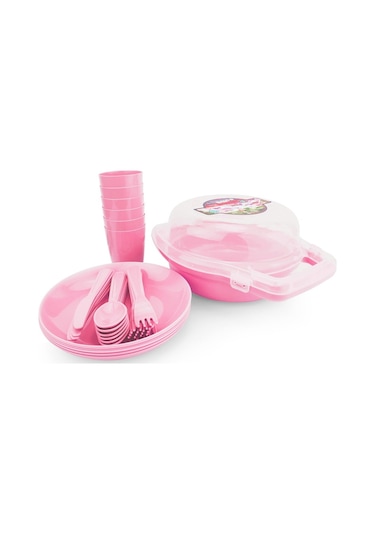 32 Parça Piknik Seti - Pembe