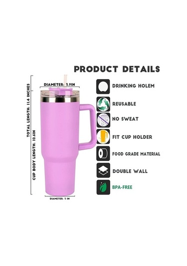 Xianwen Paslanmaz Çelik Yalıtımlı Termos Bardak - Siyah Yurt