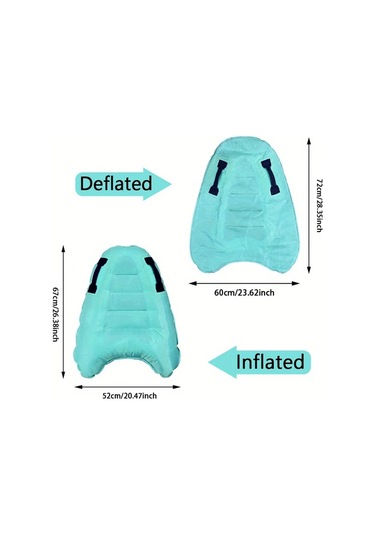 Honeybeeshop 1 Adet Çok Renkli Çocuk Sörf Tahtası Tutma Sapı İle Taşınabilir Dayanıklı Polimer Plaj Sörfü Ve Yüzme İçin İdeal Mavi Sarı Çizgili Tasarım