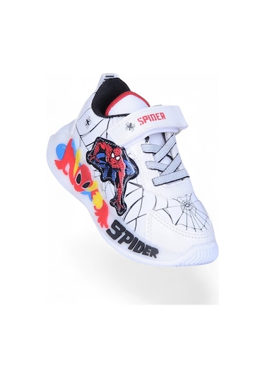 Ayakcenter 836 Spider Cırtlı Erkek Çocuk Spor Ayakkabı Beyaz