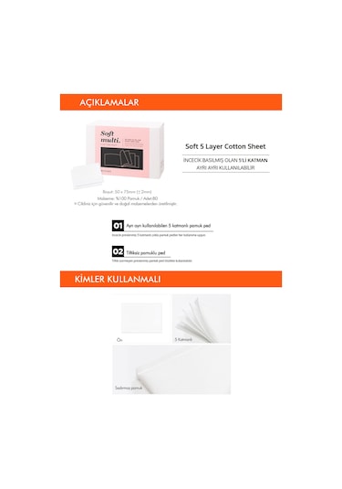 Çok Fonksiyonlu, 5 Katmanlı Sızdırmaz Pamuk Mıssha Soft 5 Layer Cotton Sheet 80 Adet