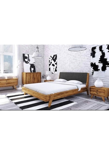 Şehzade Masif Doğal Ahşap Karyola I Thal Çam 160x200 Cm