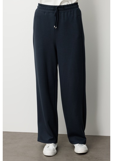 Mizalle Beli Lastikli Yumuşak Dokulu Antrasit Jogger Pantolon Antrasit