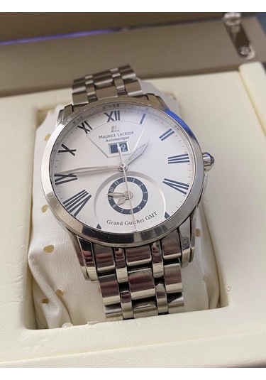 Maurice Lacroix Pt6098 Grand Guichet Gmt Çelik Kordon Erkek Kol Saati