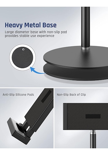Masaüstü Metal Telefon Ve Tablet Tutucu Stand Açı Ve Yükseklik Ay