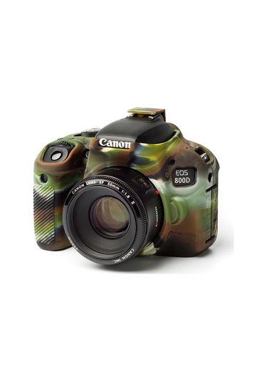 Easycover Canon 800D Silikon Kılıf Ecc800Dc (Kamuflaj)