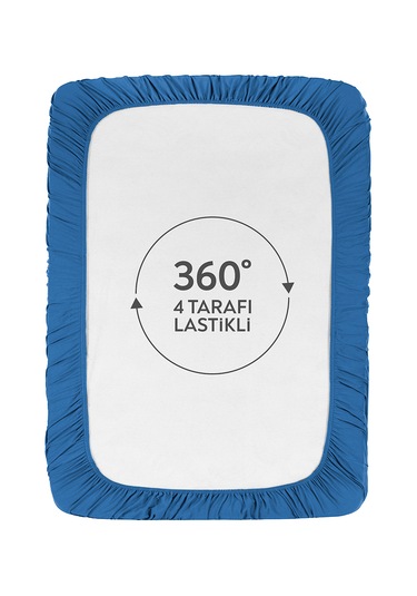 %100 Pamuklu Tek/çift Kişilik Lastikli Çarşaf Fitted Jersey Penye Çarşaf Lacivert