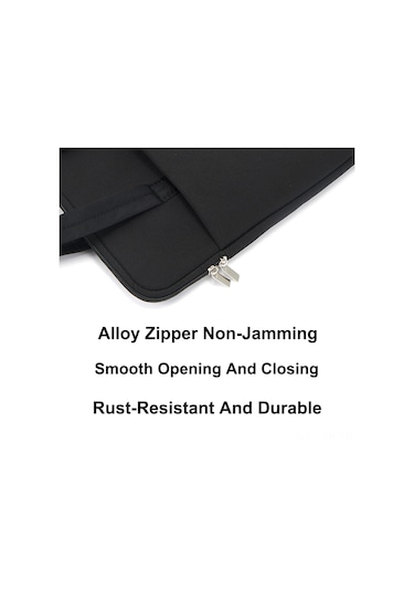 Vkemall 13-17 İnç Laptop Çantası - 360 Padlı Korumalı, Yumuşak Kadife Forlu, Geniş Cep Ve Pürüzsüz Alloy Reçme Siyah