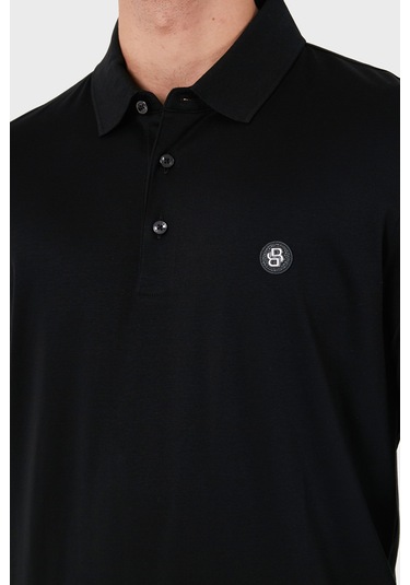 Boss Erkek Polo Yaka Sweat 50523917 001 Siyah Siyah Boss Erkek Polo Yaka Sweat 50523917 001 Siyah Siyah