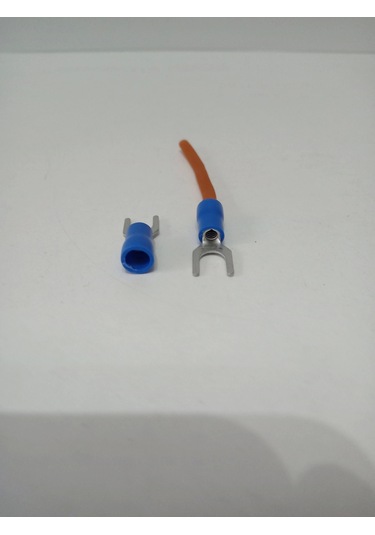 14ga 16ga Yalıtımlı Çatal Kablo Ucu - Amfiye Takılan Çatal Hoparlör Terminali - 4 Adet