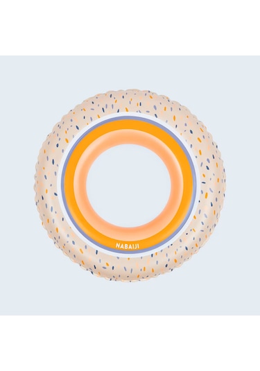 Şişme Yüzme Simidi - 51 Cm - Turuncu Gökkuşağı Baskılı