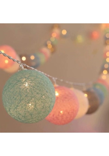 Reedark Girly Pembe Pamuk Topu Led Işıklı Zincir, 1.5m 10 Işık Pilli, Odalar Odalar Dekorasyonu, Noel Doğum Günü Festivalleri Için 3cm Soft Işık Pembe