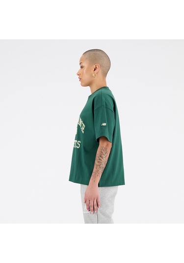 New Balance Lifestyle Kadın Tshirt Yeşil Yeşil
