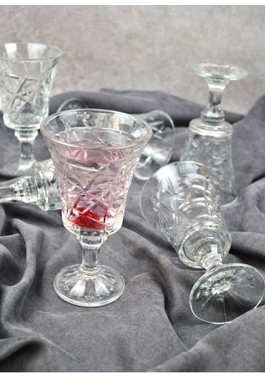 6'lı Fiona Ayaklı Meşrubat Bardağı Kadeh 200 Ml 6 Adet