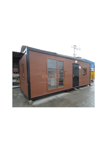 21 M² 1+1 Dış Ahşap Desenli Betopan İç Pvc Lambiri Konut