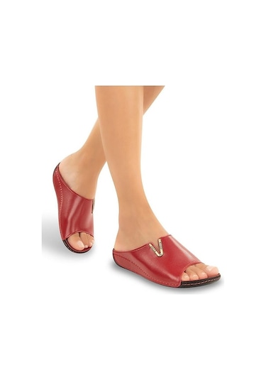 Muya Nest Anatomik Dört Mevsim Kadın Terlik Kırmızı 37