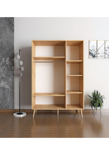 Floradesign Milano Gardırop /elbise Dolabı Üç Kapaklı Dolap Meşe