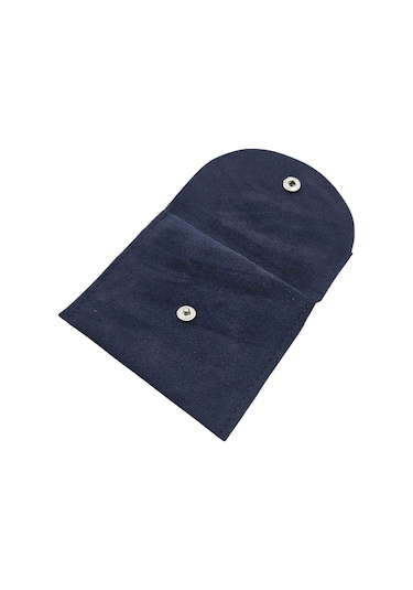 Kadife Süet Zarf Kese Lacivert 50 Adet 8x10 Boy Takı, Altın Kesesi Çıtçıtlı