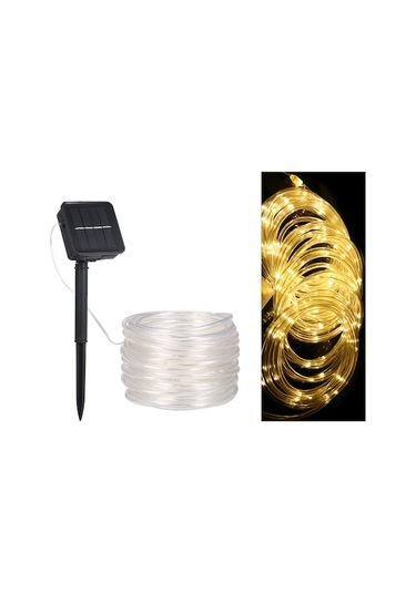 12m/39.4ft 7.2w 120 Led Güneş Enerjili Enerji Halatlı Işık Çim Lambası Sıcak Beyaz Kombinasy