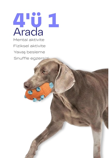 Köpek Snuffle Topu Mama Saklama Ve Çiğneme Oyuncağı
