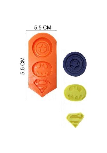Batman Superman Silikon Şeker Hamuru, Sabun, Mum Kalıp