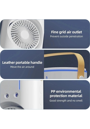 Jialan Usb Şarj Klima Fanı Taşınabilir Soğutma Fanı 3 Memeleri