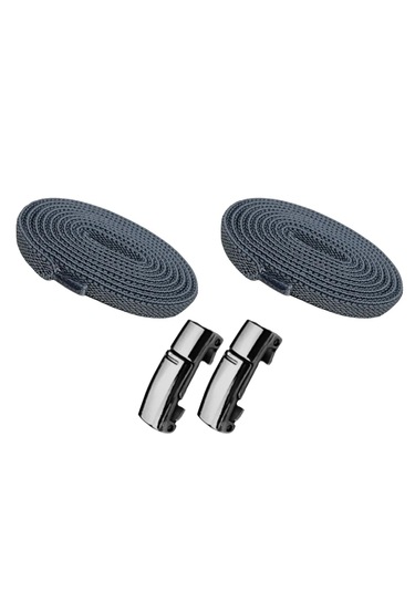 Elastik K.gri Akıllı Kilitli Bağcık Mıknatıslı Tak Bırak 100 Cm