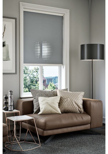 Lazer Kesim Mat Stor Perde, Lazer Kesimli Modern Serisi, M-9004 Antrasit Renk Antrasit