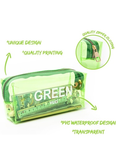 Vukı Seffaf Kalem Cantası Yesıl Vk-0096-07