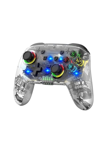 Rgb Kablosuz Şeffaf Gaming Ps4/ps3/pc/switch/Apple Uyumlu iOS Gaming Kol Wirelles Controller Saydam