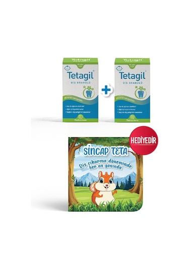 Tetagil Bebek Diş Granülü 2'li Paket + Sincap Teta Hikaye Kitabı