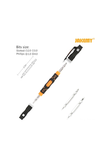 Skycity Jm-8155 Çift Uçlu Tornavida Seti - Tamir İçin Taşınabilir Elektronik, Gözlük, Saat Tornavidi Cr-v Çelik