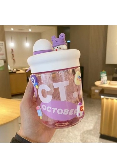 Pazly Maviçay Sızısı İle Büyük Kapasiteli Plastik Çiftçi Pipet Bardağı Mavi Mavi