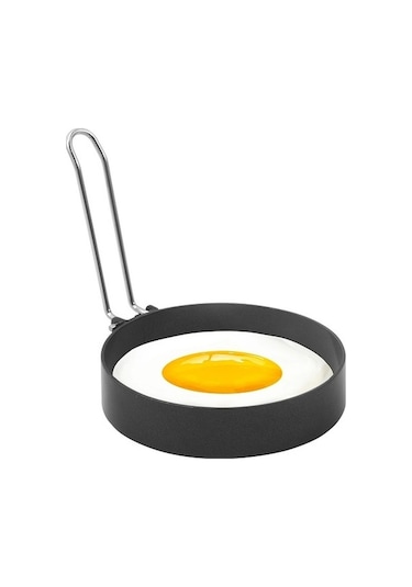 Dancemonkey 4 Adet Yumurta Halkaları Yapışmaz Kalıp Yumurta Kalıpları Siyah