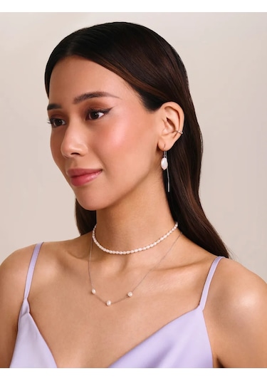 Miestilo 925 Ayar Gümüş Tekli Kolay Takılan Kaşır Küpe 40818573 beyaz