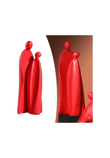 Pazly Süs Suntek Soyut Kırmızı Insan Heykeli Heykel Ailesi A Rt