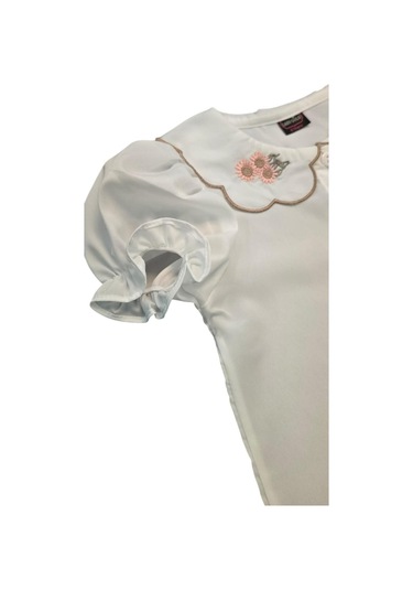 Yakası Dantelli Kız Çocuk Şort Etekli Takım Kahverengi