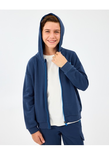 Skechers B Full Zip Sweatshirt Büyük Erkek Çocuk Lacivert Sweatshirt Sk2520016-0530 Lacivert