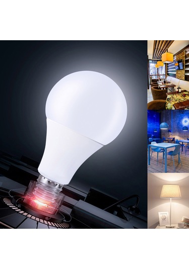 Teltree E27 Tabanlı 9w Led Işık, 6500k Soğuk Beyaz, 175-265v, 200 Derece Açı, İç Mekan Kullanıma Uygun