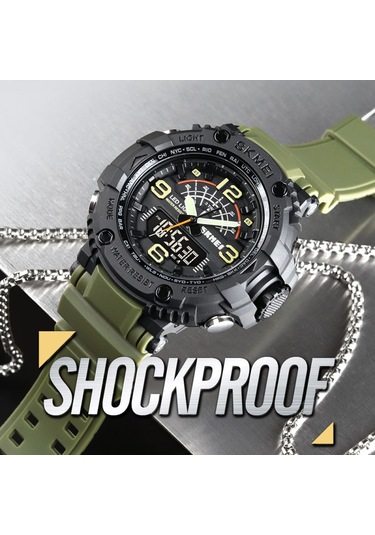 Skmeı Kuvars Dijital Elektronik Erkek Saati 3 Zaman Modu Tarih Hafta Çalar Saat Arka Aydınlatma 5atm Su Geçirmez Erkek Moda Spor Saatleri Bileklik Günlük Yaşam İş Erkekleri İçin Hediyeler Gri Kamuflaj Diğer