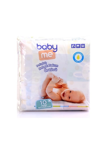 Baby Me Pofuduk Bebek Bakım Örtüsü 60 x 60 CM 10 Adet
