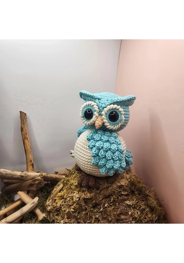 Oldfriend Döner Başlı Beyaz Kahverengi Mavi Pembe Baykuş Tığ İşi Kiti Yapım Seti