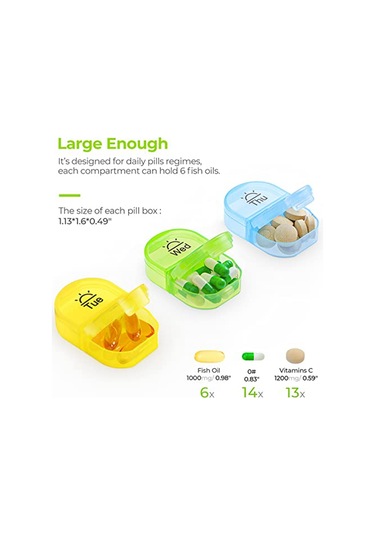 Anjiexun Haftalık Hap Düzenleyici, Günde 2 Kez Hap Kutusu, 7 Günlük Cep Kutusu Diğer