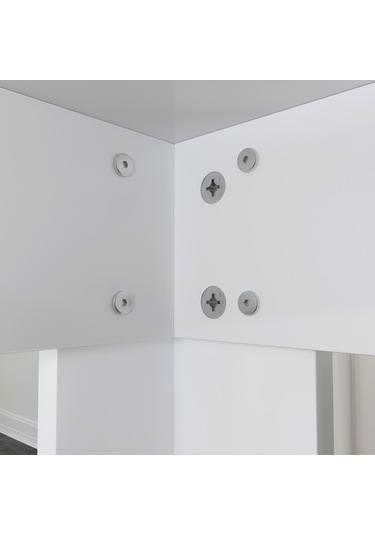 Pasific Home Single Mutfak Yemek Masası, 90x90 cm, Kare, Parlak Beyaz